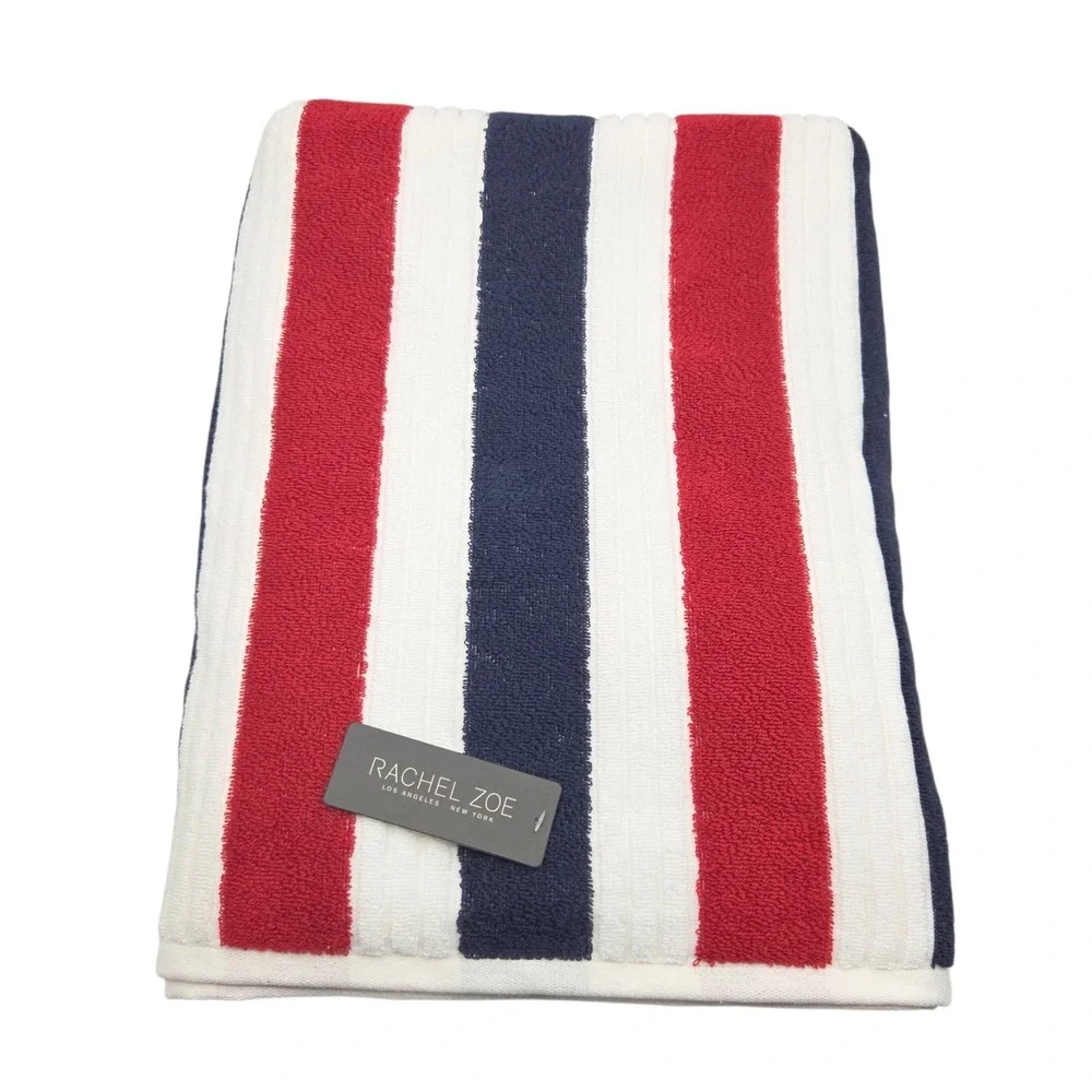 Rachel Zoe Americana Striped Oversized Beach Towel 40x70 Pool Resort